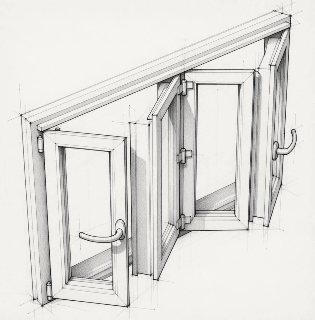 Diagrama puerta plegable
